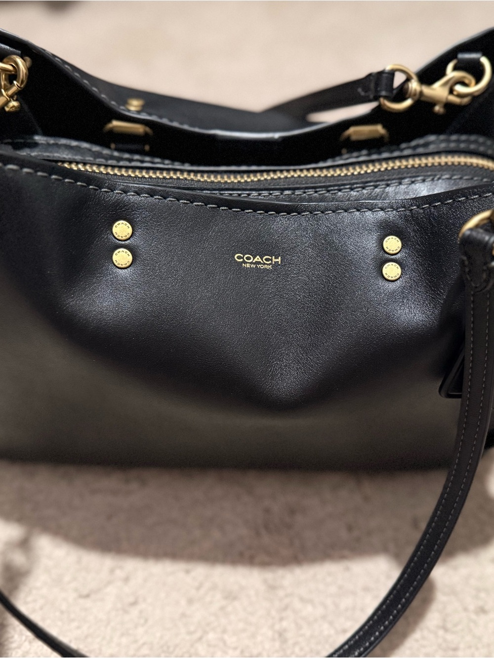 Coach Black Leather Rogue 31